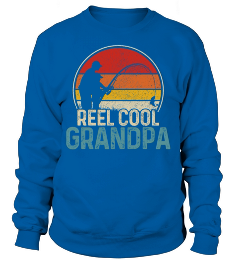 Reel Cool Grandpa Funny Vintage Fishing Fisherman Women's Sweatshirt