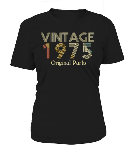 Vintage 1975 Shirt Original Parts Birthday Italic Women's T-Shirt