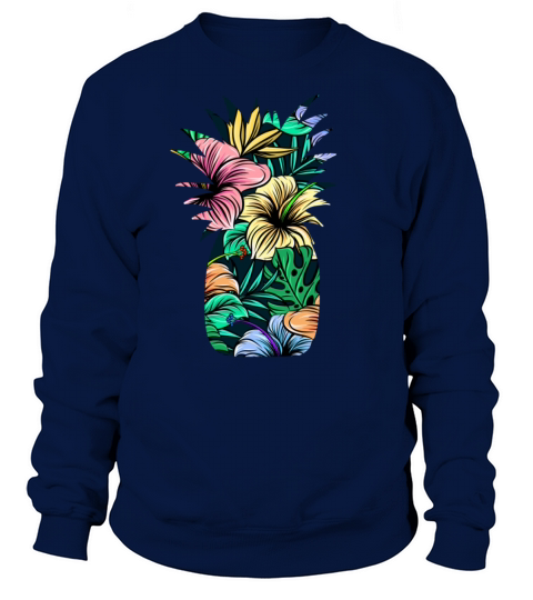 Pineapple hibiscus pattern Women's Sweatshirt
