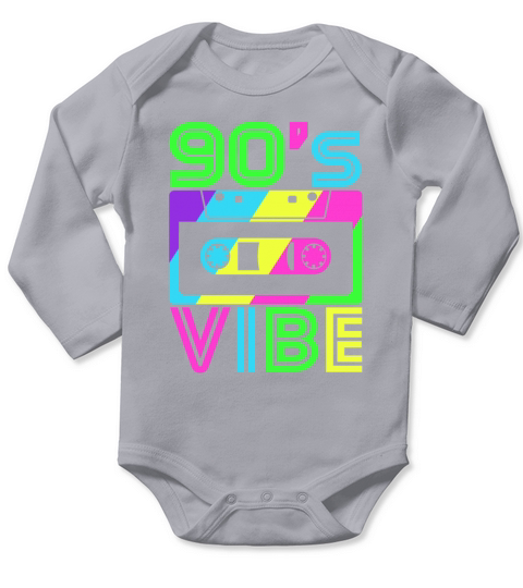 This Is My 90s Vibe Tee 80s 90s Party T-shirt Long Sleeve Baby One-Piece