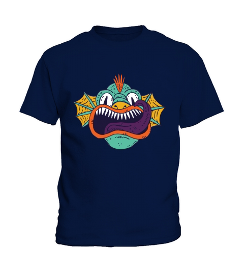 Halloween Artwork fish Funny Design Kids T-Shirt