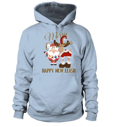 funny saying Merry Christmas and happy new leash Men's Hoodie
