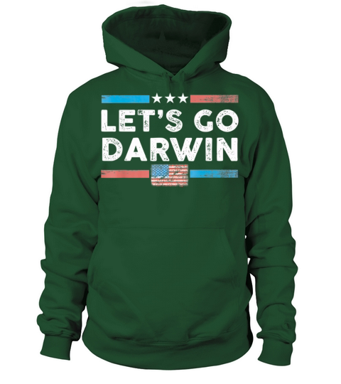Lets Go Darwin US Flag Vintage Women's Hoodie