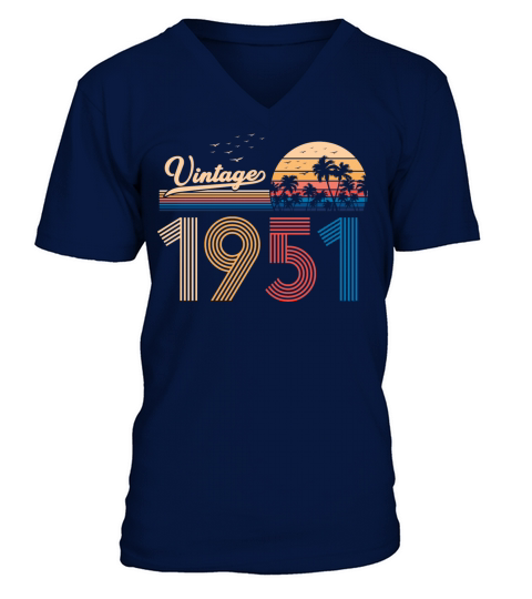 Vintage 1951 70th Birthday Est 1951 Men's V-Neck T-shirt
