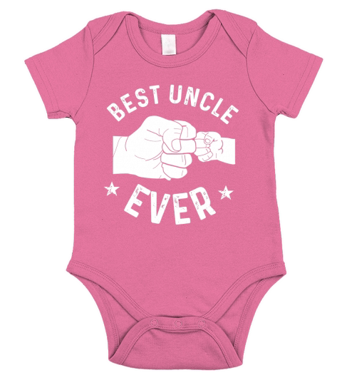 Funny Best Uncle Ever Fist Bump Short Sleeve Baby One-Piece