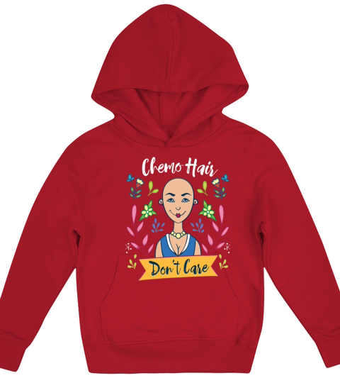 Chemo Hair Fuck Cancer Therapy Lymphoma Funny Gift Kids Hoodie