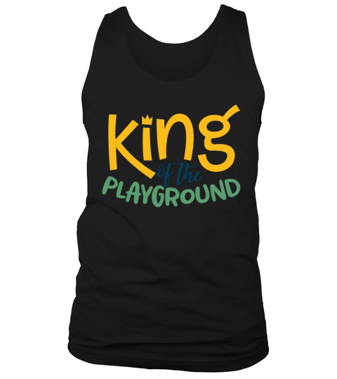 King Of The Playground First Day Or School Uniform For Boys Funny Humor Crown Graphic Love School Men's Tank Top