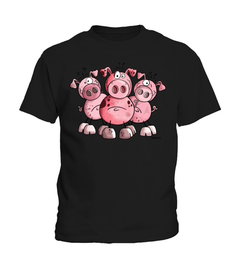 Three funny pigs - Pig - Sow - Cartoon - Gift Kids T-Shirt