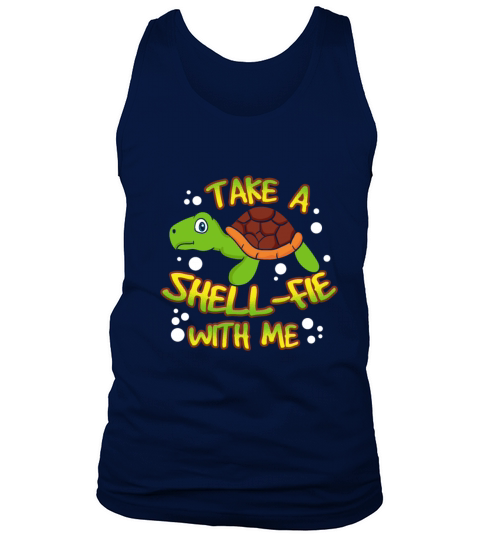 Turtle - Take A Shell-fie With Me - Beach Men's Tank Top