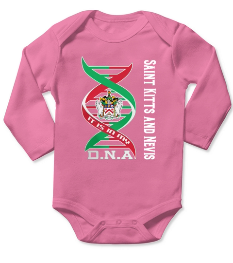 Saint Kitts and Nevis Long Sleeve Baby One-Piece