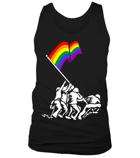 Veteran Gift-Iwo Jima Pride Flag Lgbt Rights For M Men's Tank Top