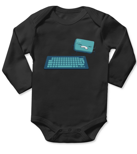 Computer keyboard escape Long Sleeve Baby One-Piece