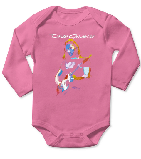 Popfunk David Gilmour Pink Floyd Guitar Long Sleeve Baby One-Piece
