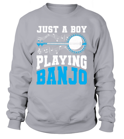 Just A Boy Playing Banjo String Guitar Bluegrass Women's Sweatshirt