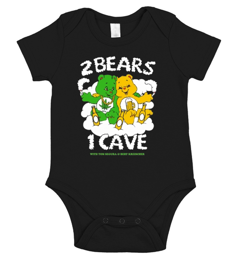 Official 2 bears 1 cave with tom segura and bert kreischer shirt Short Sleeve Baby One-Piece