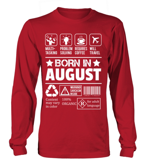 Born In August Women's Long Sleeve