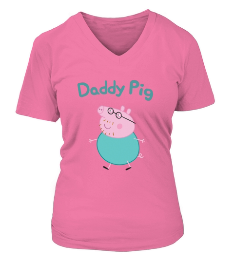 Daddy pig V-neck T-Shirt Woman