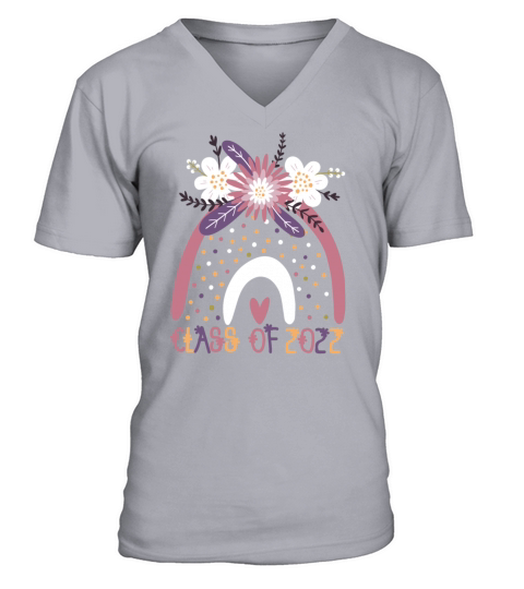 class of 2022 colorful rainbow Men's V-Neck T-shirt