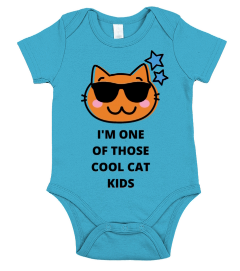 Im One of Those Cool Cat Kids Short Sleeve Baby One-Piece