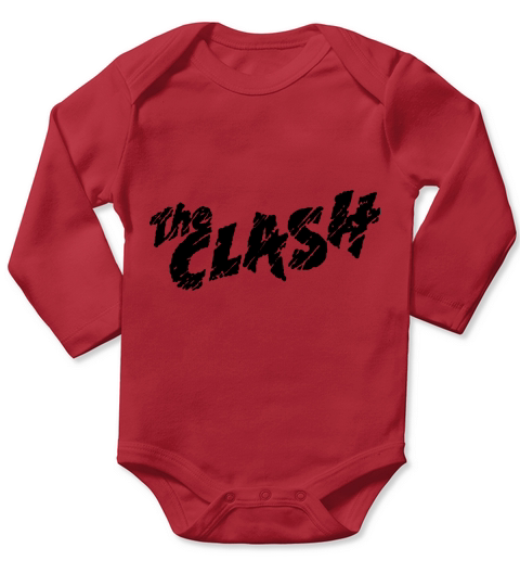 The Clash Band Logo Black Long Sleeve Baby One-Piece