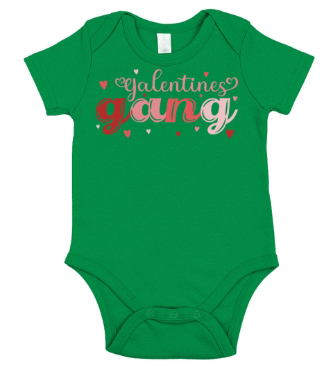 Galentines Gang Best Friends Girls Valentines Day Short Sleeve Baby One-Piece
