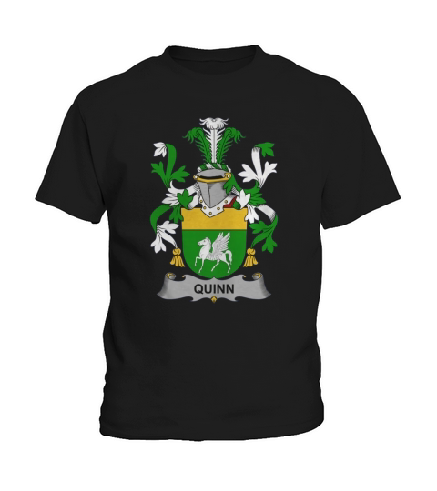 Quinn Family Crest Irish Family Crests II Kids T-Shirt