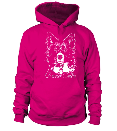 BORDER COLLIE dog mom herding dog portrait Women's Hoodie