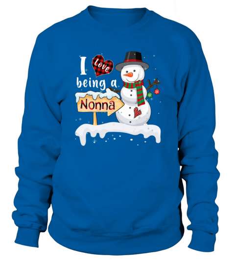 I Love Being A Nonna Snowman Christmas Funny Xmas Men's Sweatshirt