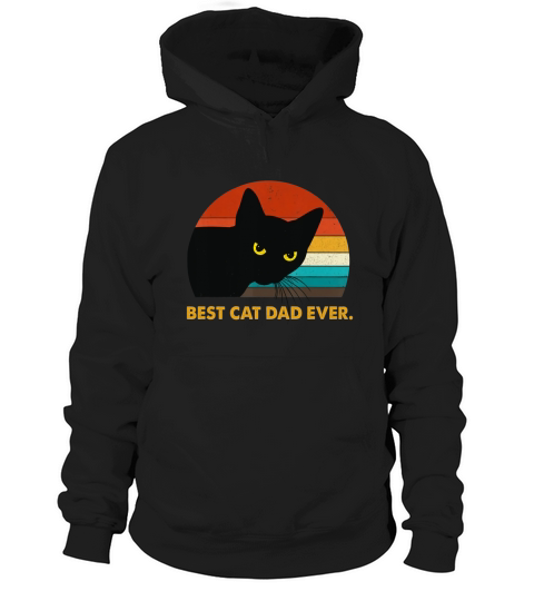 Best Cat Dad Ever Vintage Mens Hoodie Unisex