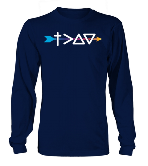 God Is Greater Arrow White Color Christian Women's Long Sleeve