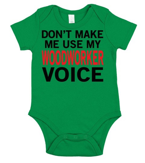 Woodworker Voice Funny Woodworking Sayings Short Sleeve Baby One-Piece