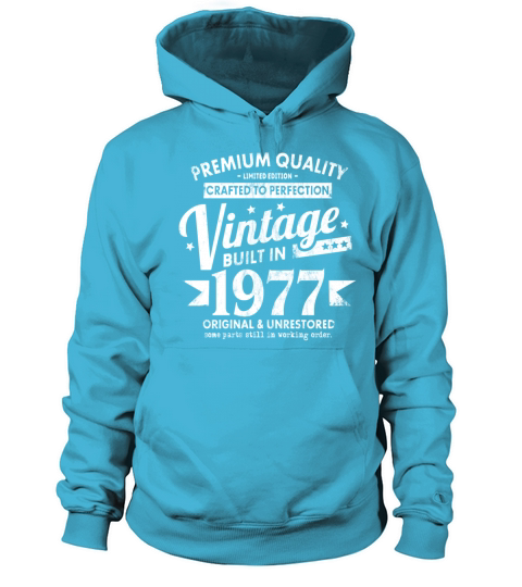 VINTAGE BUILT IN 1977 COOL FUNNY RETRO 44TH Men's Hoodie