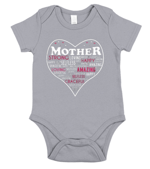 I Love Mother Shirt Mothers Day Tshirt Short Sleeve Baby One-Piece