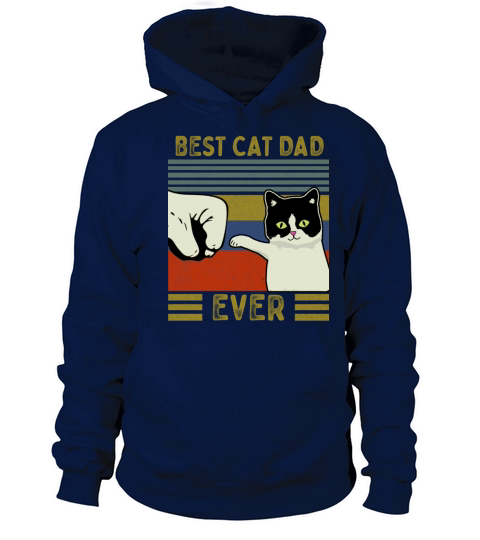 Vintage Best Cat Dad Ever Bump Tee Women's Hoodie