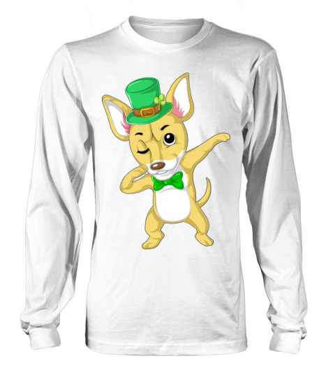 dabbing chihuahua st patricks day Women's Long Sleeve