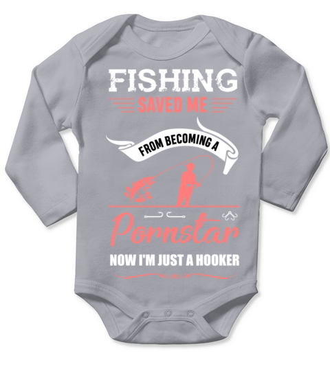 Fishing Fisherman Pornstar Hooker Angler Gift Long Sleeve Baby One-Piece
