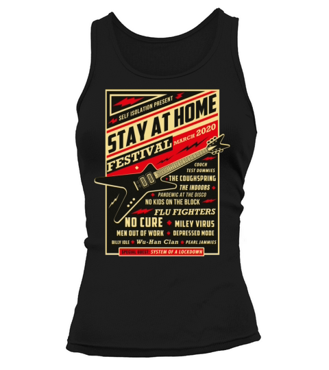 Quarantine Social Distancing Stay Home Band 2020 Women's Tank Top