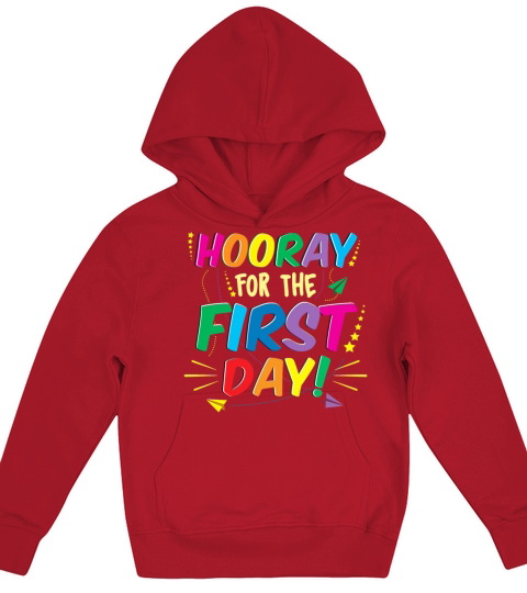 hooray for the first day teacher back to school Kids Hoodie