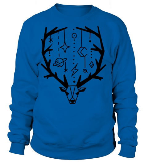 Deer Space Antlers Head Women's Sweatshirt