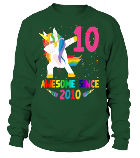 Awesome Since 2010 10 Years Old 10th Birthday Unic Women's Sweatshirt