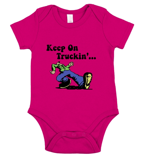 Vintage Keep on Truckin 1970s Short Sleeve Baby One-Piece