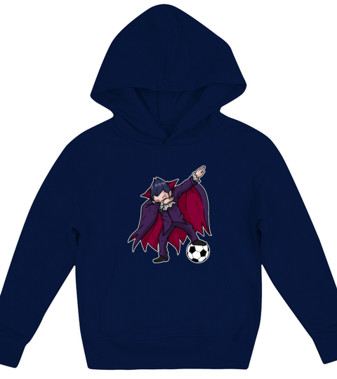 Funny Dabbing Vampire Soccer Gift Idea Kids Hoodie