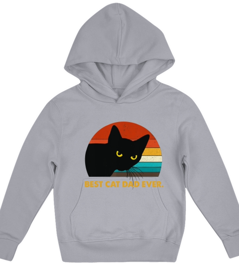 Best Cat Dad Ever Vintage Mens Kids Hoodie