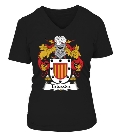 Taboada Family Crest Spanish Family Crests V-neck T-Shirt Woman