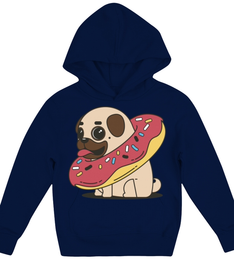 Pug Donut Kids Hoodie