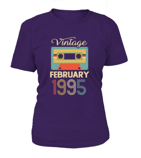 Vintage February 1995 25th Birthday 25 Year Gift Women's T-Shirt