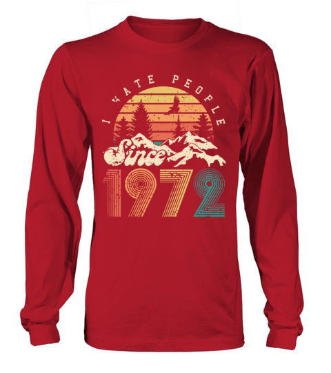 Vintage 1972 50th Birthday Fiftieth Gift Women's Long Sleeve