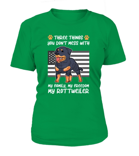 Cute Rottie Rottweiler Dog Owner American Flag Women's T-Shirt