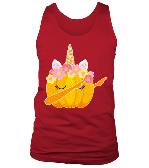 Cute Dabbing Pumpkin Unicorn Halloween Men's Tank Top
