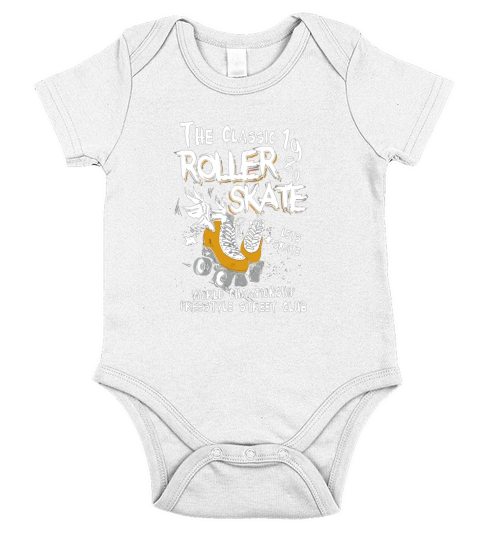 Retro Look The Classic Roller Skate Tshirt Short Sleeve Baby One-Piece